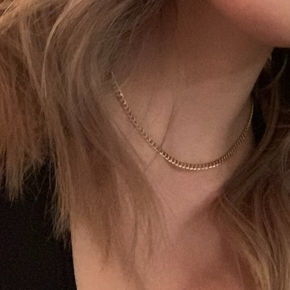 14k gold filled mini curb chain (16 inches)- Free shipping